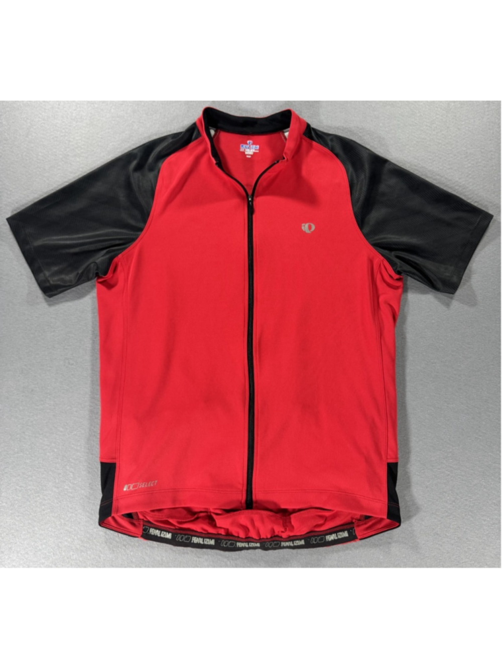 Pearl Izumi Select Series Cycling Jersey Men's Large Red Black Full Zip S Pocket